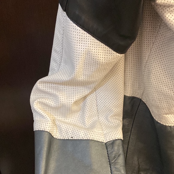 RARE Zanerobe tri-color hooded leather jacket size medium - Picture 7 of 8